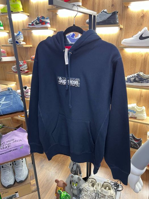 Худі Supreme Box Logo Bandana Blue