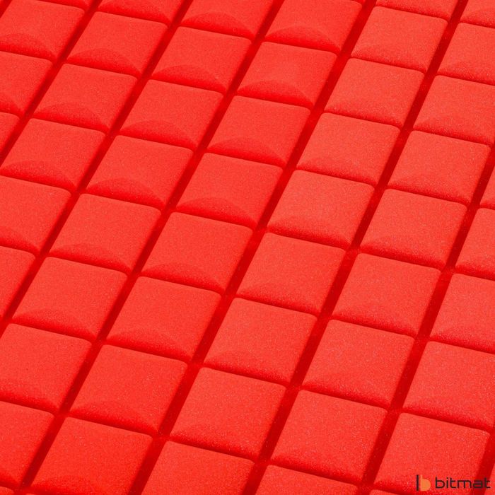 Pianka akustyczna wygłuszenie ściany czerwone panele wyciszające 16szt