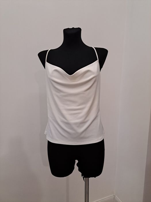 Top na ramiączkach, dekolt typu woda przód i tył - H&M - rozm L