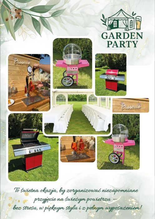 Wynajem namiotów, krzeseł, stolików