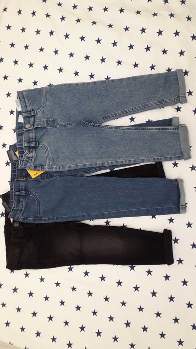 Nowy 3pak spodnie jeansowe jeansy slimy H&M 98
