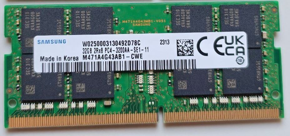 32GB Samsung DDR4 для ноутбука 3200 MHz SODIMM