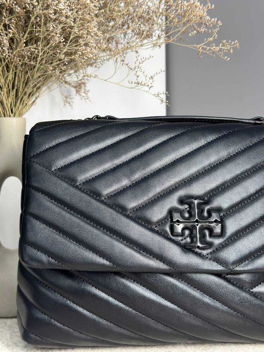 Жіноча сумка Tory Burch (чорна шкіра) / Женская сумка Тори Берч (кожа)