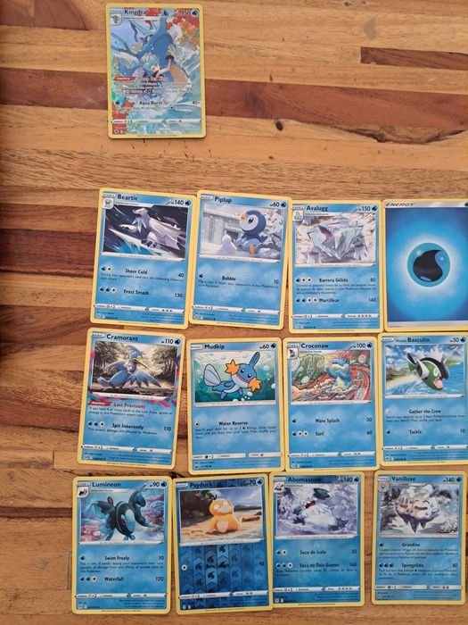 Cartas pokemon azuis