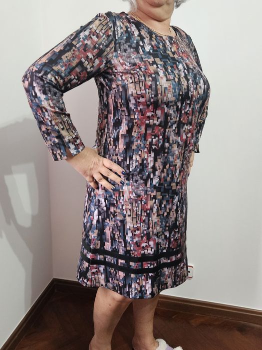 Vestido geométrico extensível Ana Sousa 42