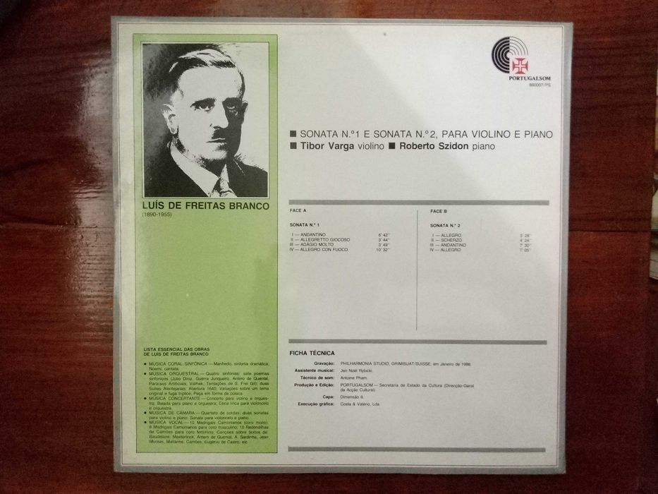 Luís de Freitas Branco - dois discos de vinil