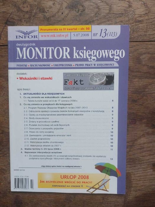 dwutygodnik MONITOR księgowego ; komplet