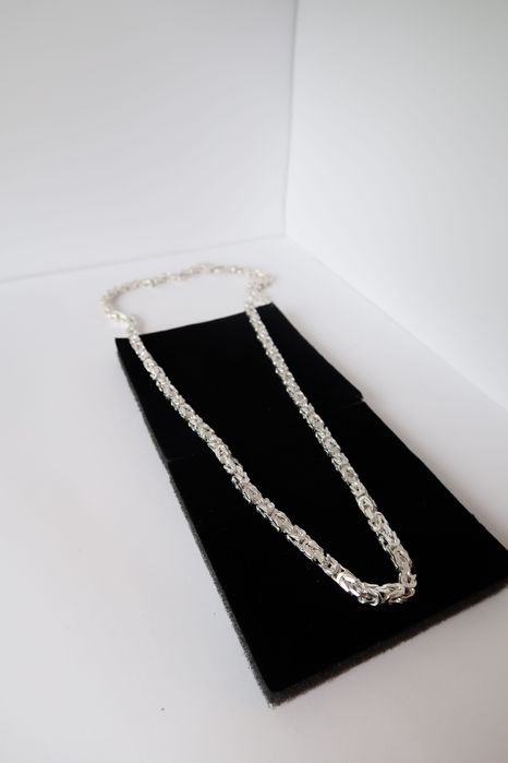 Srebrny Łańcuszek Splot Królewski | 65 cm | Próba Srebra 925