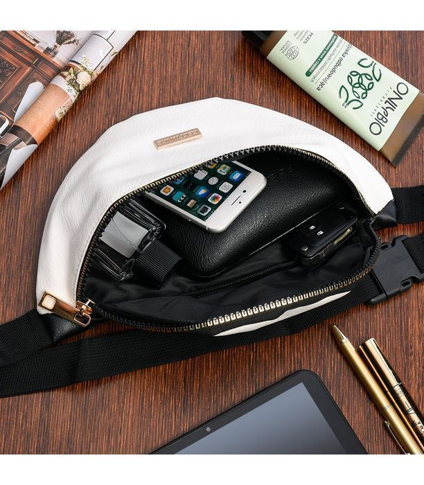 Biała nerka saszetka damska biodrówka BELTIMORE eko V19 elegancka nowa