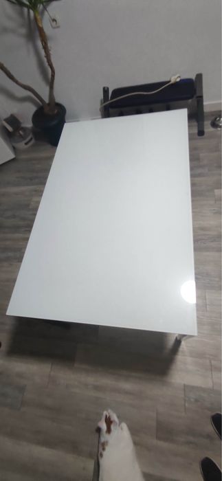 Mesa de de vidro branco