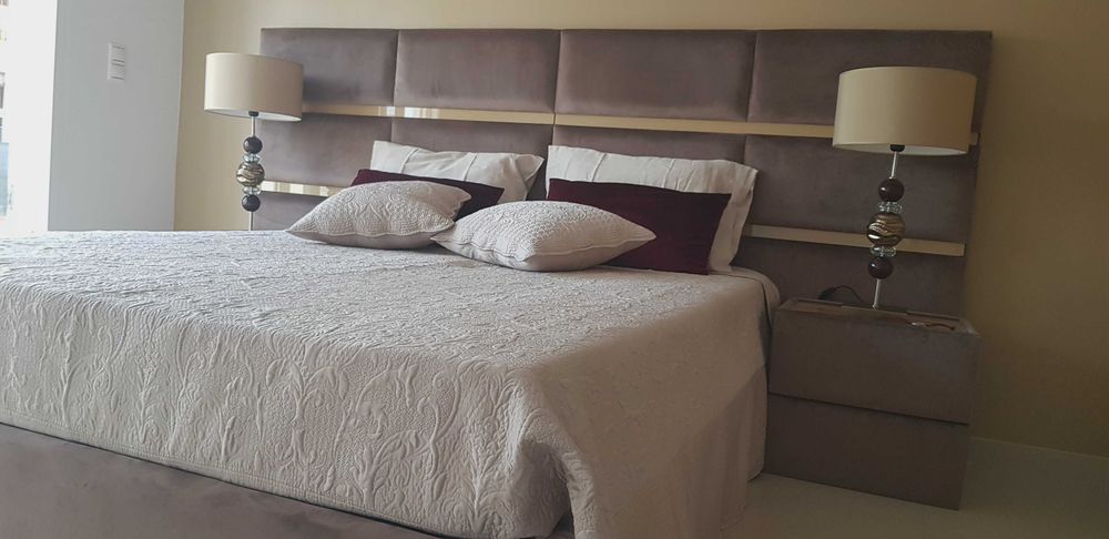 Cama de Casal Estofada - Fabricamos todas medidas, materiais e cores