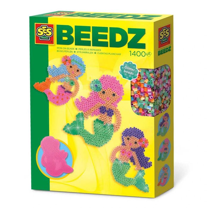 NOWY Zestaw Mozaika z Koralików SES Creative Prasowanki Syrenki 1400el