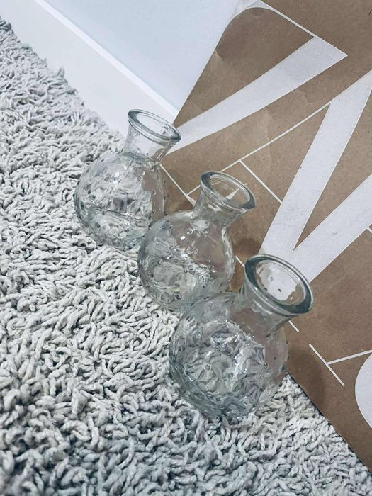 Piękne szklane wazony flakony dzbanki retro