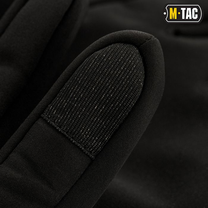 Демісезонні рукавички M-Tac Soft Shell чорні, Touch Screen