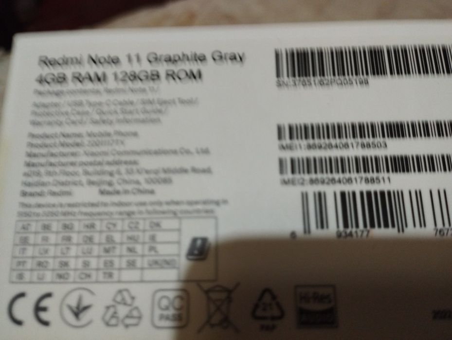 Xiaomi redmi note11 (128gb)