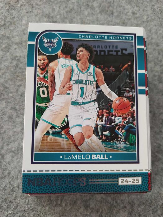 74 karty NBA 2024-25 Hoops bez powtórek LaMelo Ball Anthony Edwards
