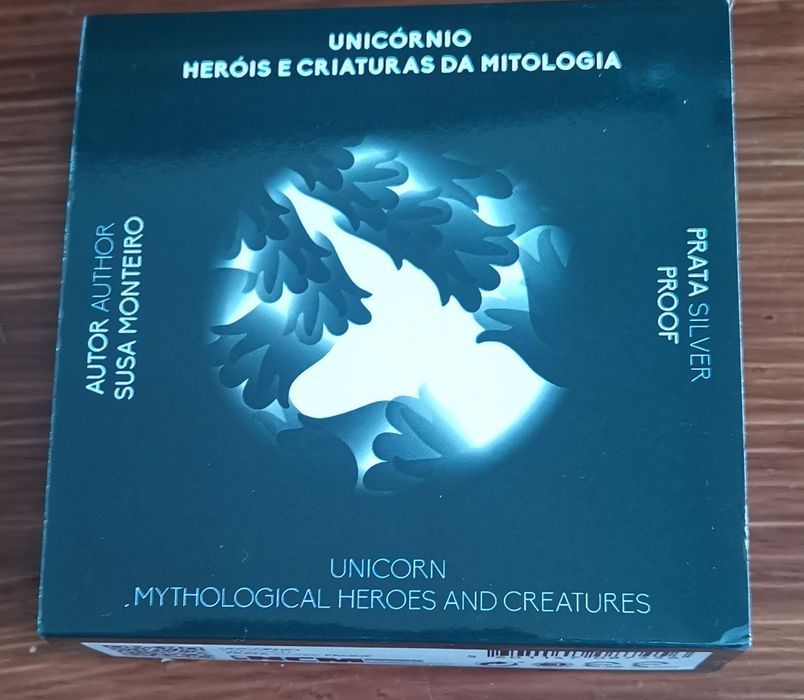Moeda em  prata proof "Unicórnio"