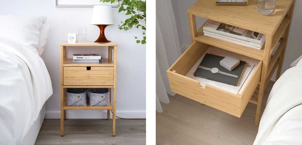 NORDKISA ikea Stolik nocny bambus