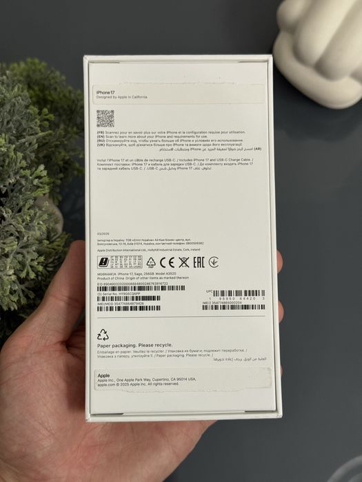 НОВИЙ iPhone 17 256gb Neverlock Європа Фізсім Айфон