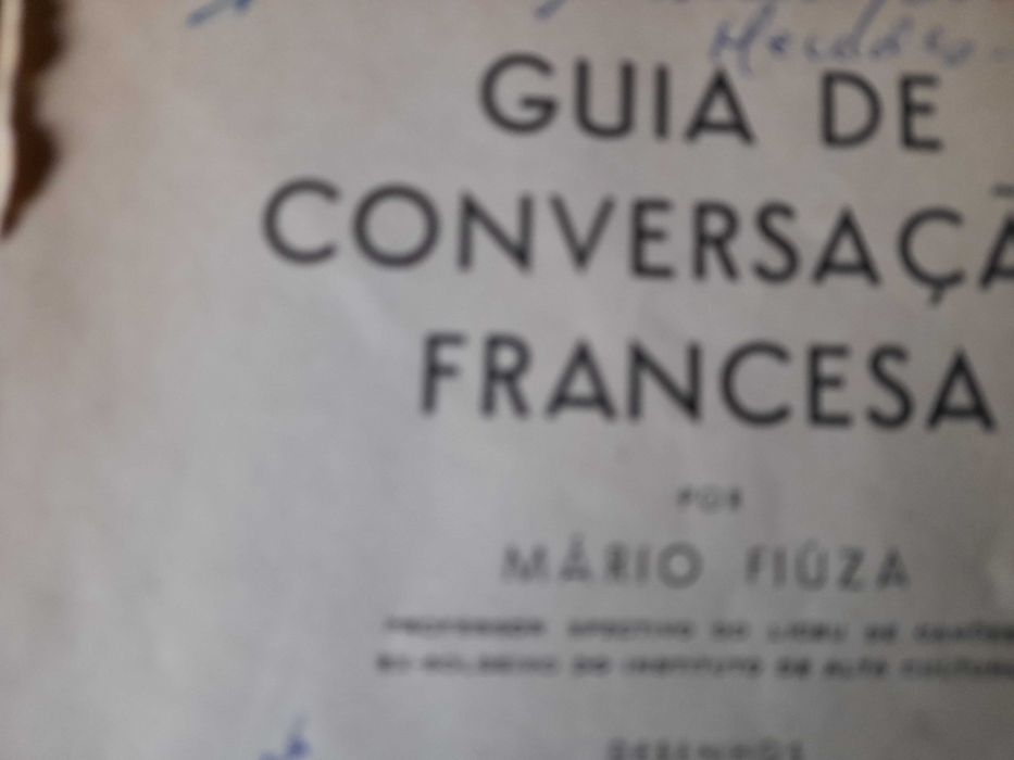 Livro " Guia de Conversação Francesa " Antigo