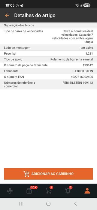 Vendo apoio de caixa Audi