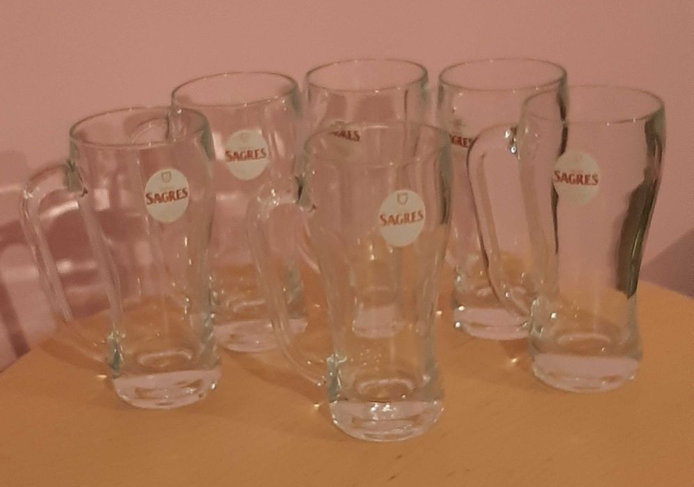 6 Canecas Sagres 0.40cl
