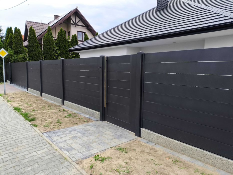 Ogrodzenie aluminiowe TRAWERTYN profil 20cm