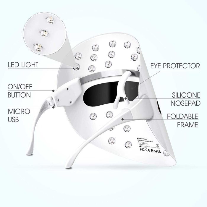 Hangsun Light Therapy Acne Maska Terapia światłem Trądzik Naczynka
