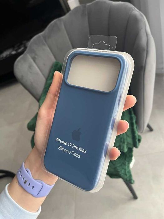 Case iPhone 17 Pro Max etui silikonowe nowe blue plecki