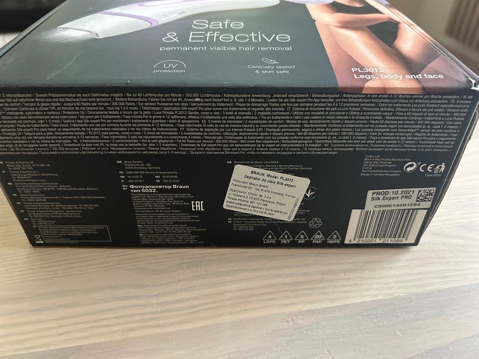 Depilator IPL BRAUN Silk-Expert PRO 3 IPL PL3012 prawie Nowy+Gratis!