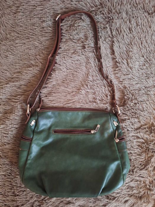 Torebka damska zielona - Skóra naturalna