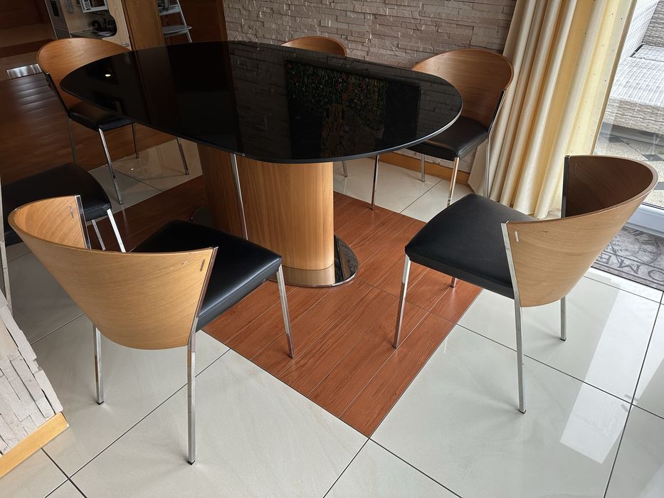 Stół Calligaris Kler165/255/105 Zesraw Krzesła Calligaris 6szt Idealne