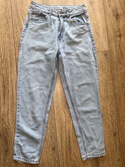 Cropp dżinsy niebieskie przecierane S