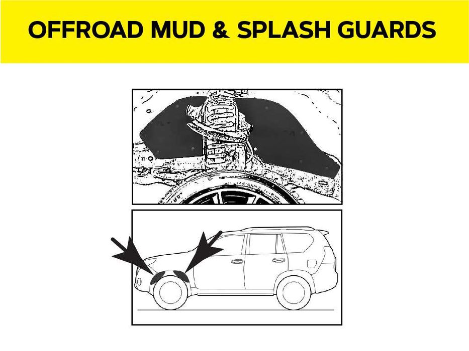 Комплект офроуд пильників Toyota Land Cruiser Prado 90 53735-35020 53887-35010 53735-35030