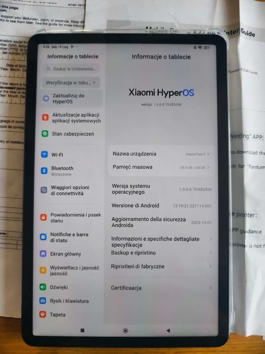Tablet Xiaomi Mi Pad 5 Szary 6GB RAM 128GB Pamięci Wewnętrznej UFS