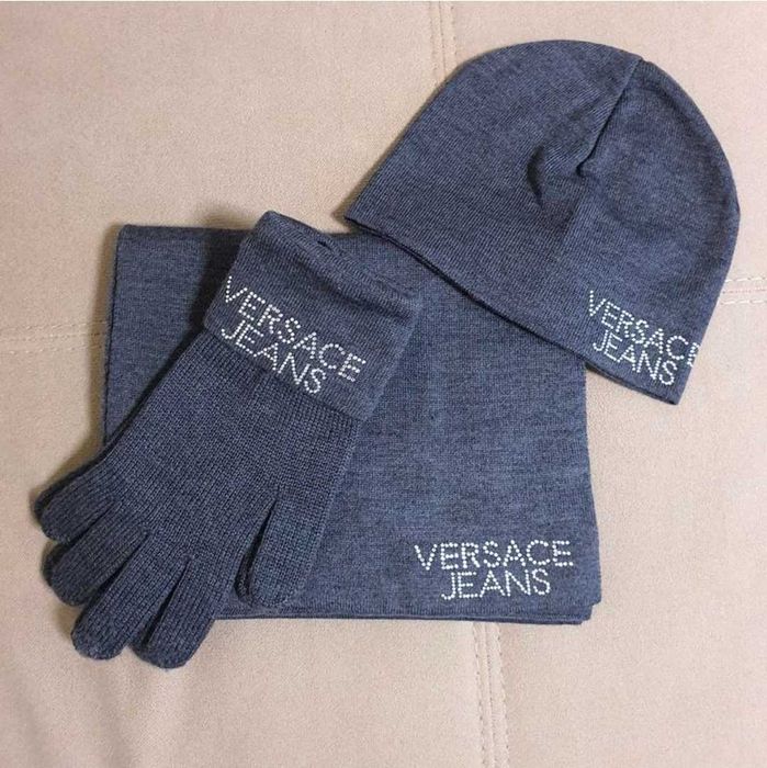 Набор Versace шапка шарф перчатки