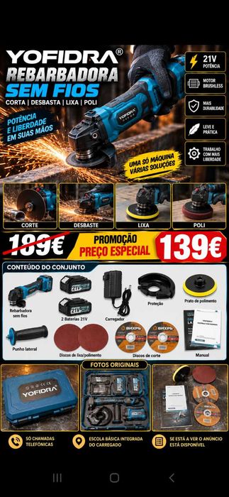 Rebarbadora -Polidora. Oportunidades