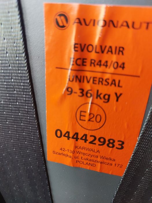 Fotelik samochodowy Avionaut 9-36kg