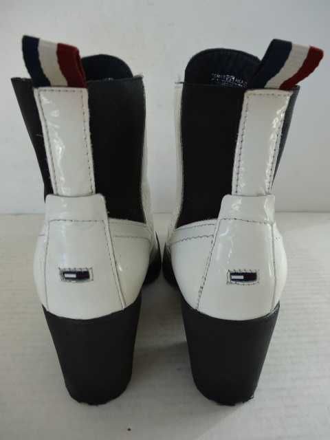 Buty TOMMY HILFIGER roz 39 Lakierowana Skóra Botki Damskie