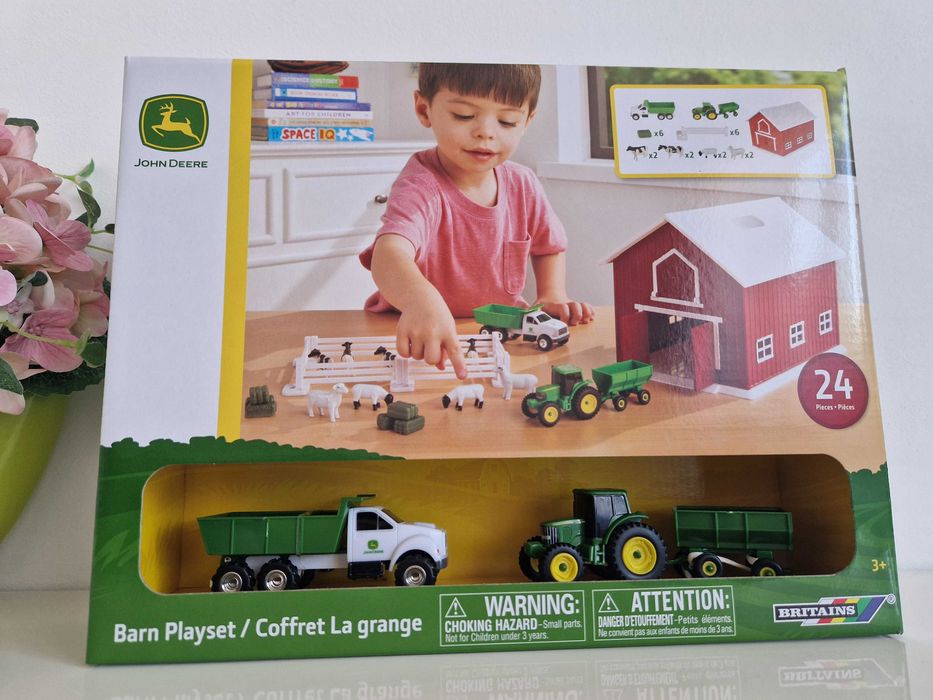 John Deere Zestaw stodoła traktor farma