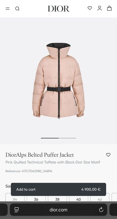 Куртка пуховик dior