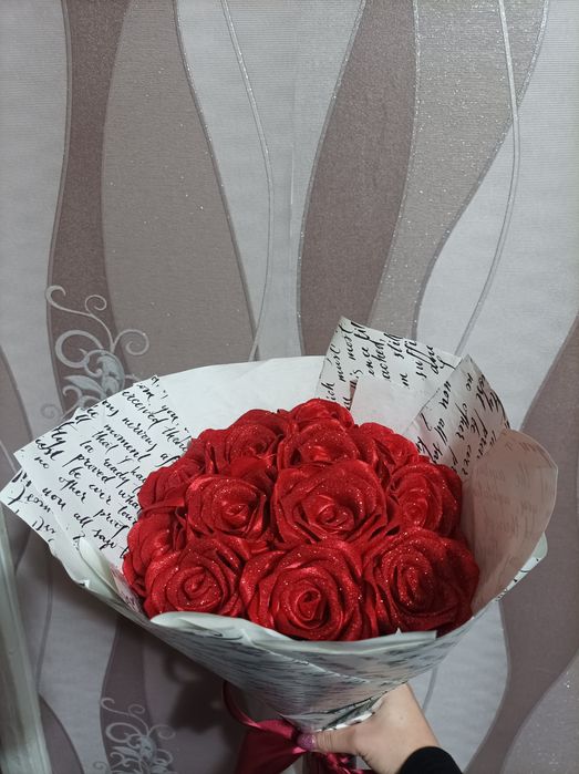 Букети з атласної стрічки