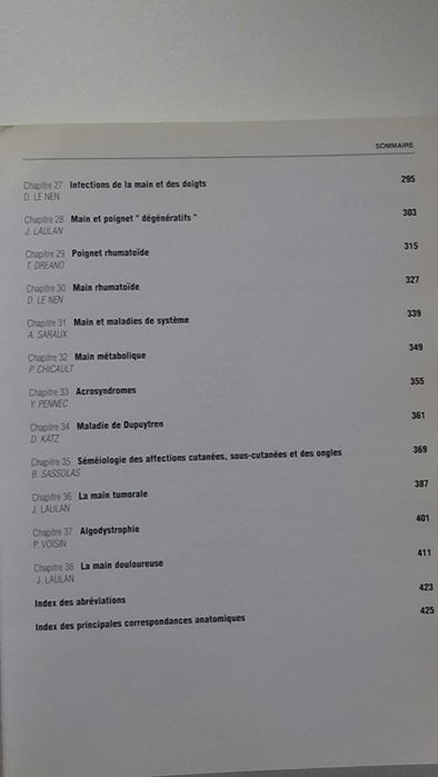Séméiologie de la Main et du Poignet