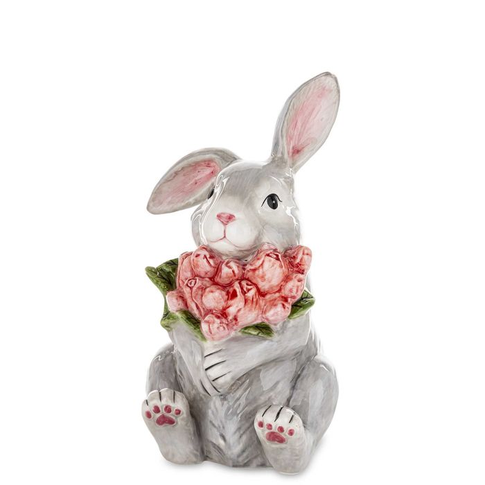 Piękny zajączek figurka - królik dekoracyjny 19 cm