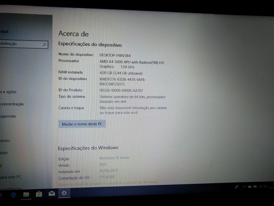 Portátil Toshiba Satellite