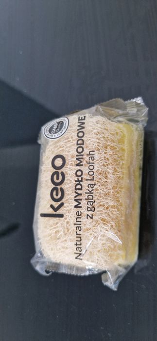 Naturalne mydełko miodowe z gąbka loofah nowe