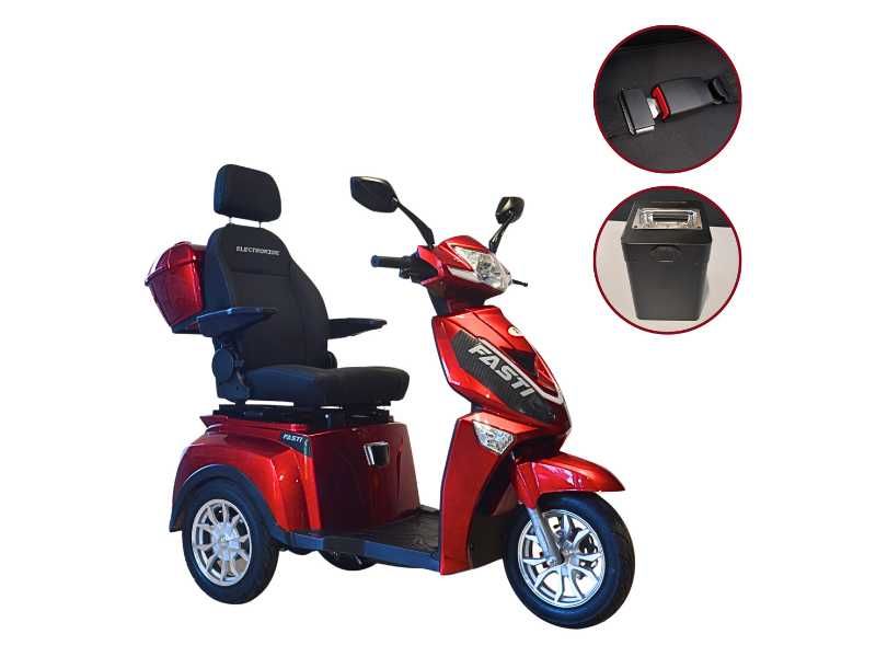Elektryczny trójkołowy skuter Fasti 3 Max - dodatkowa bateria + pas
