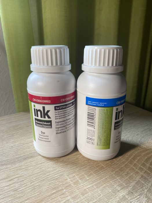 Чорнило для принтера Epson 200мл блакитне пурпурове