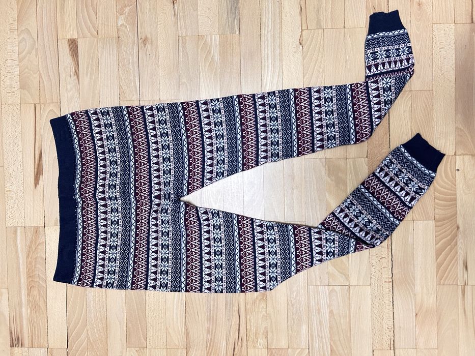 Legginsy atmosphere swiateczne norweski wzor zimowe S 36