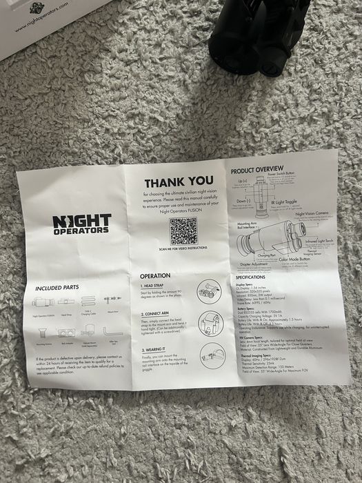 NOKTOWIZOR CYFROWY Night Operators + montaż na hełm
